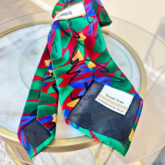 J. Garcia “Green Tree” Silk Tie – Collection 43 Limited Edition Abstract Art - Picture 4 of 8